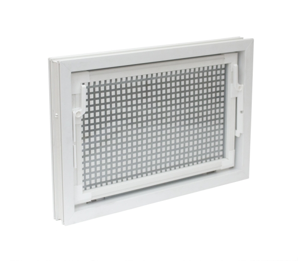 Kellerfenster weiss 80 x 60 cm Isolierverglasung 3.3 incl. Schutzgitter, Insektenschutz, 4 Fensterbauschrauben